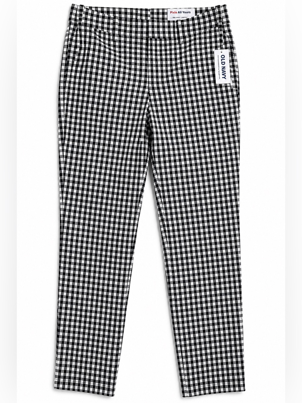 Old Navy Black and White Gingham Skinny Pants